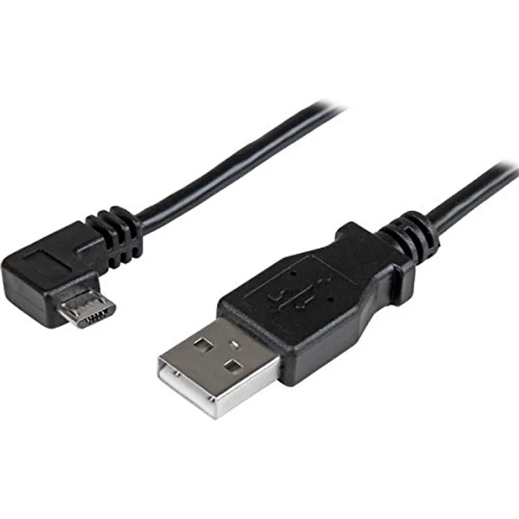 StarTech.com Micro USB Lade- und Sync-Kabel St/St - Rechts gewinkelt Micro-USB - 0,5m - USB-Kabel - Micro-USB Typ B (M) nach rechts abgewinkelt bis USB (M) - USB 2.0 - 50 cm - Schwarz