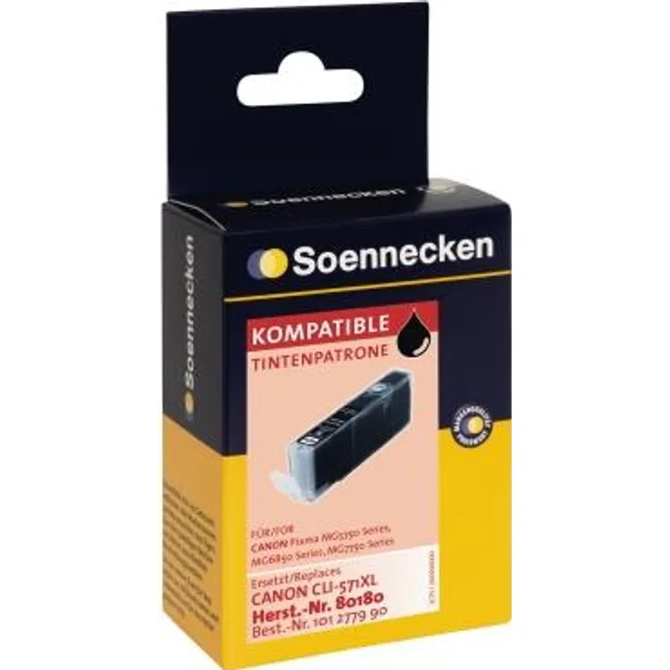 Soennecken Tintenpatrone 80180 wie Canon CLI571XLBK schwarz (80180)