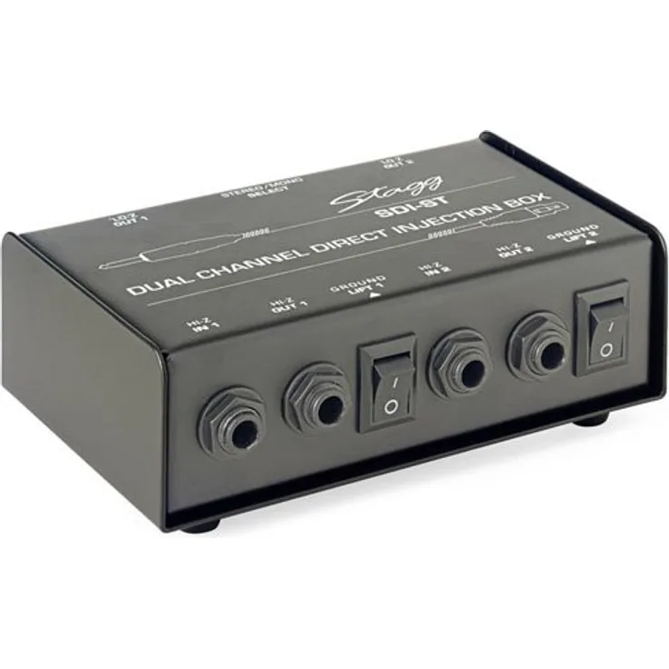 Stagg SDI-ST 2-Kanal DI Box mit Mono-Stereo Schalter