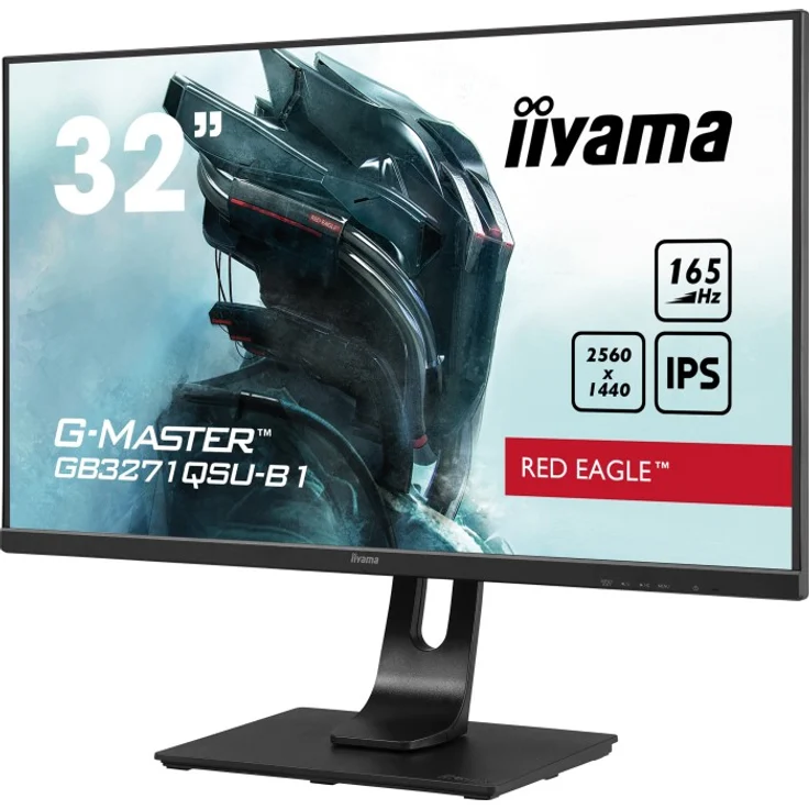 iiyama G-Master GB3271QSU-B1 Red Eagle - 31,5 Zoll, Wide Quad HD (2560 x 1440), IPS-Panel, 165Hz, 1ms, 400cd/m² (GB3271QSU-B1) – Bild 2