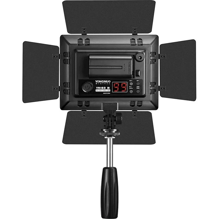 Yongnuo YN160 III – LED-Lampe für fotografische Beleuchtung (192 LED, 5500 K), Schwarz