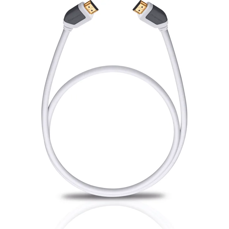 Oehlbach Shape Magic HDMI-Kabel | High-Speed HDMI 2.0b mit Ethernet-Kanal | Übertragung von UltraHD, 4K, 3D, HDR mit 18 Gbits – weiß 2.20m
