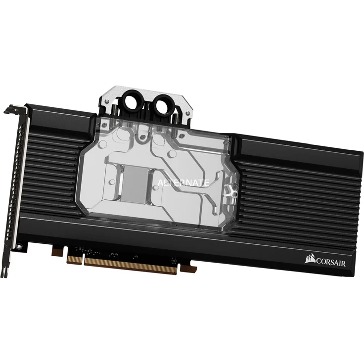 Corsair Hydro X Series, XG7 RGB RX-SERIES GPU-Wasserkühler für Radeon RX 5700 XT (präzise Konstruktion, Aluminium Rückwand, Durchflussanzeige, anpassbare RGB-Beleuchtung), Schwarz – Bild 1