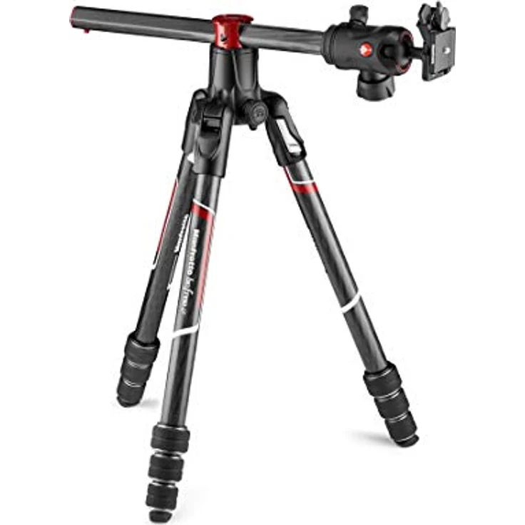 Manfrotto Befree GT XPRO Carbon: Stativ mit Kugelkopf 496, M-Lock-System, 90-Grad-Säule, 200PL-PRO-Platte, für DSLR- oder CSC-Kamera mit langem Objektiv, Makrofotografie, Carbon, MKBFRC4GTXP-BH – Bild 1