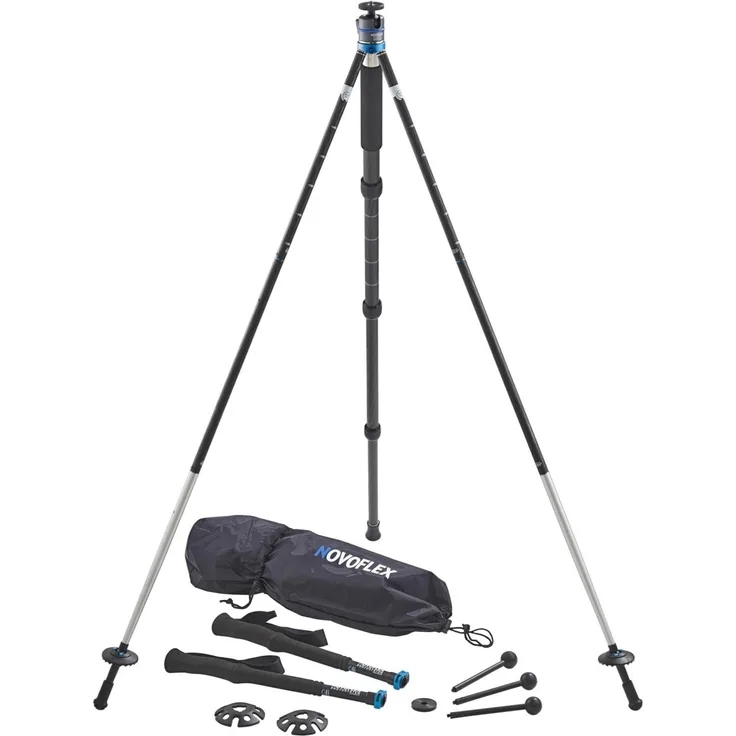 Novoflex BasicPod Wanderstativ Set bestehend aus: BALL30, BP, 1xQLEG C2844, 2xQLEG WALK III, Einbein