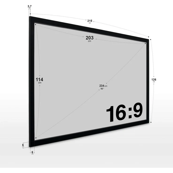 ESMART Professional MIRALE Tageslicht-GRAU 203 x 114 cm (92'') 16:9 – Bild 3