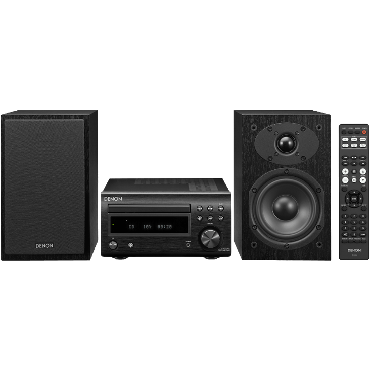 Denon D-M 41 DAB Kompaktes HiFi-System (2 x 30W Ausgangsleistung) Schwarz