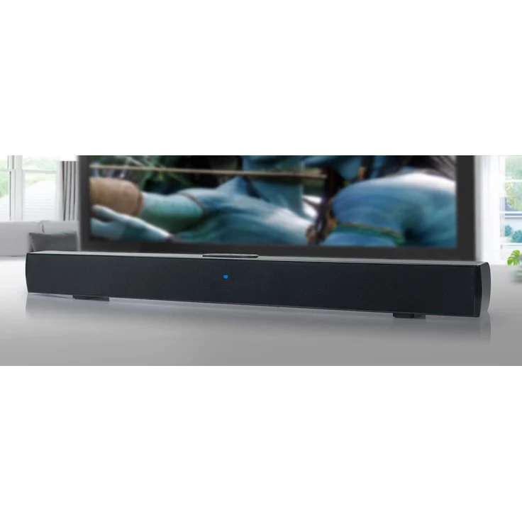 Muse TV 2.0 Soundbar ohne Subwoofer, kabellos/kabelgebunden, geeignet für TV, schwarz (2017) – Bild 2