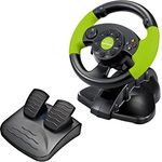 Esperanza HIGH OCTANE XBOX-Edition Gaming Lenkrad mit Gas- und Bremspedal für XBOX 360, Playstation 3 und PC mit Vibration und 13 Action-Tasten