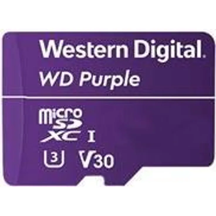 WD Purple SC QD312 Extreme Endurance microSD 128 GB Speicherkarte (microSD für Überwachungskamera, 100 MB-s Lesen, 65 MB-s Schreiben, bis zu 384 TBW, Speed Class 10, UHS Speed Class 1 U1) violett