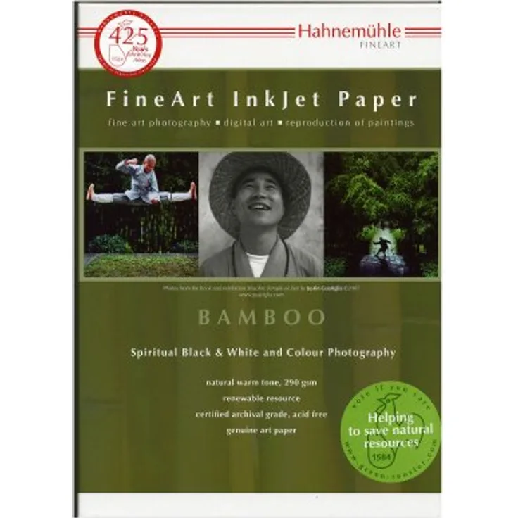 Hahnemühle 10641611 Digital FineArt Bamboo, 290 g-m², DIN A4, 210 x 297 mm, naturweiß