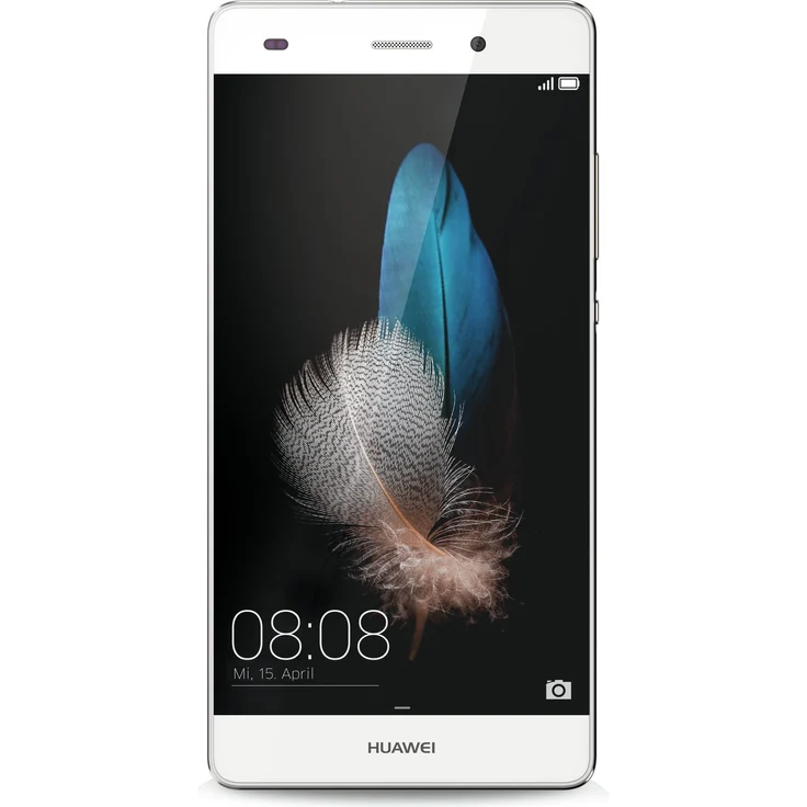 HUAWEI P8 lite Smartphone 12,7cm Pixel (5 Zoll) IPS-Display, 16GB interner Speicher, 2GB RAM, Dual-SIM, Android, Weiß – Bild 1