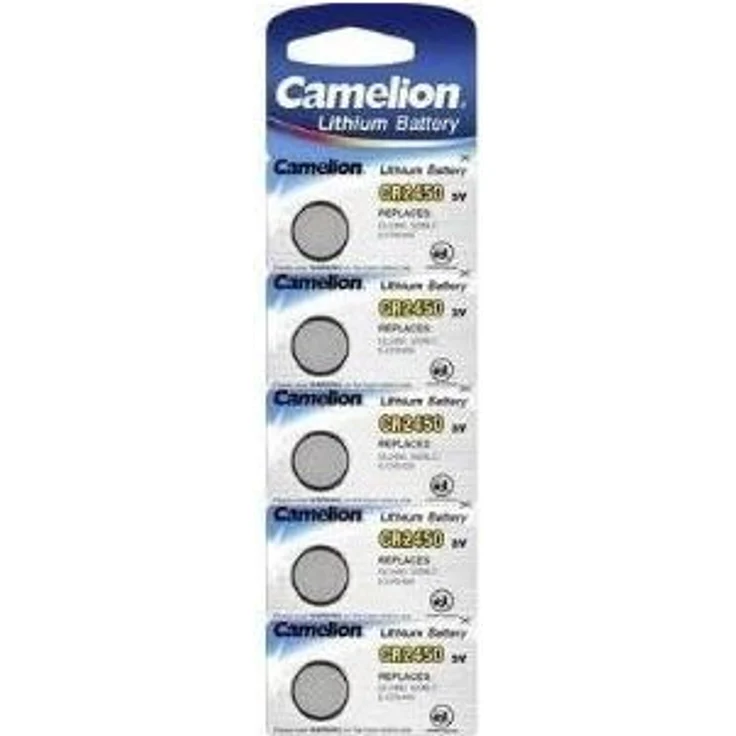 Camelion 13005450 Lithium Knopfzelle, CR2450, 5er-Pack – Bild 1