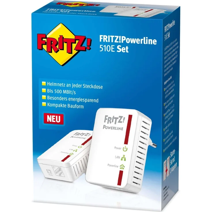 AVM FritzPowerline 510E Set (500 Mbit-s, Fast-Ethernet-LAN) deutschsprachige Version – Bild 3