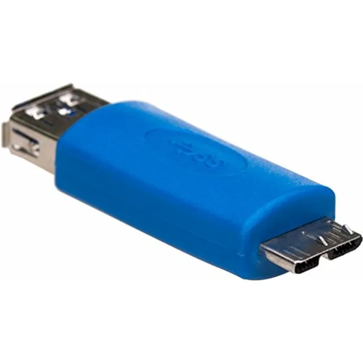 AKYGA AK-AD-25 Adapter-Konverter USB 3.0 A-Buchse auf Micro-B-Stecker blau