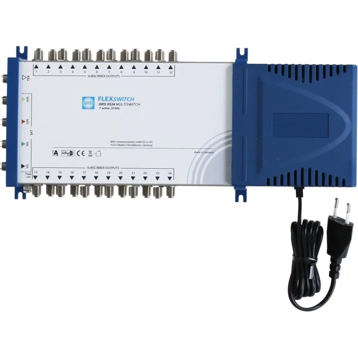 WISI 75005 DRS 0524 FLEXSWITCH Multischalter 5 in 24 Stand alone, Aktiv silber