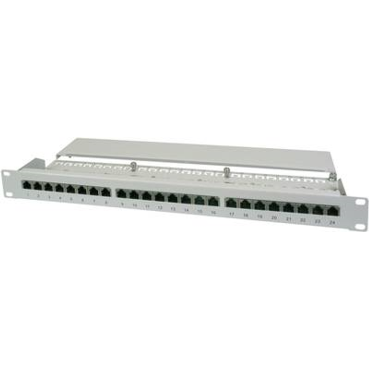 Digitus DN-91524S - Patch Panel - RJ-45 X 24 - Grau, RAL 7035 - 1U - 48.3 cm (19 Zoll)