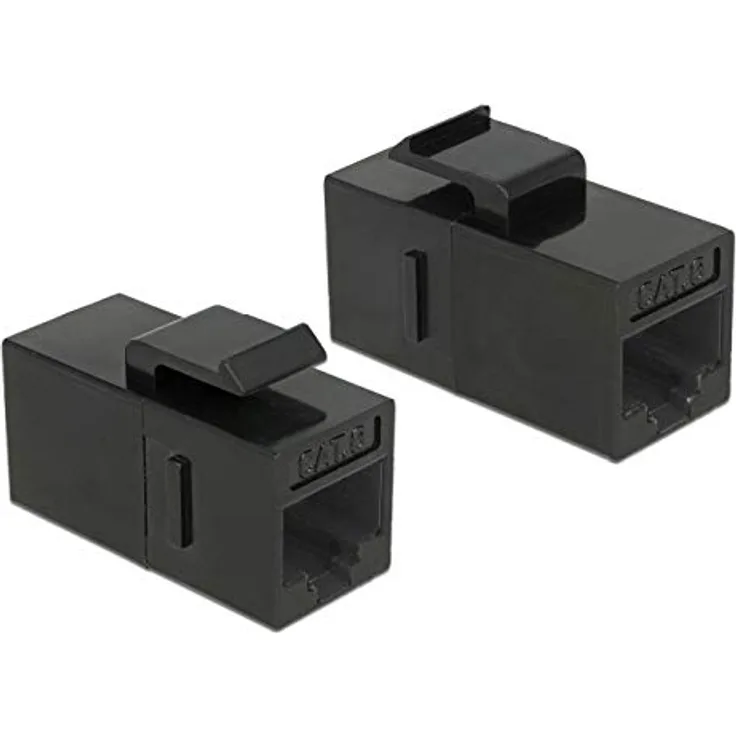 DeLock Keystone Modul RJ45 Buchse > RJ45 Buchse Cat.6 UTP schwarz 25 Stück