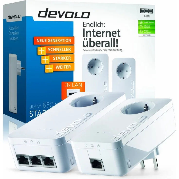 devolo dLAN 650 triple+ Starter Kit (09236)