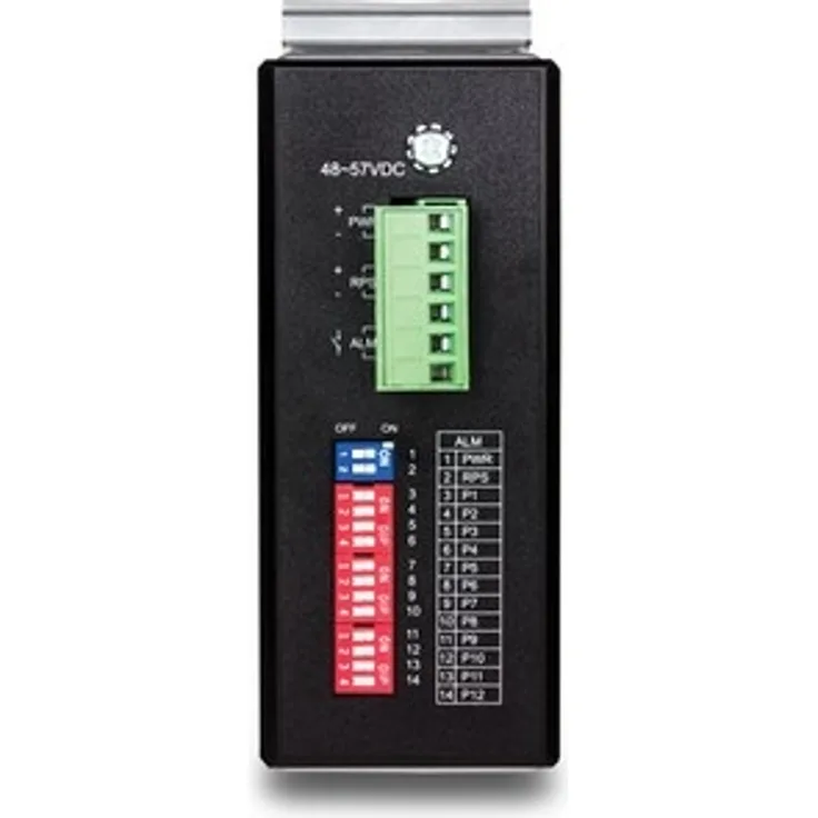 TRENDnet 12-Port-gehärteter industrieller Gigabit-PoE + Layer 2+ -verwalteter DIN-Schienen-Switch, TI-PG1284i, 240-W-Leistungsbudget, gehärteter IP30-Netzwerk-Ethernet-Gigabit-PoE + -Switch