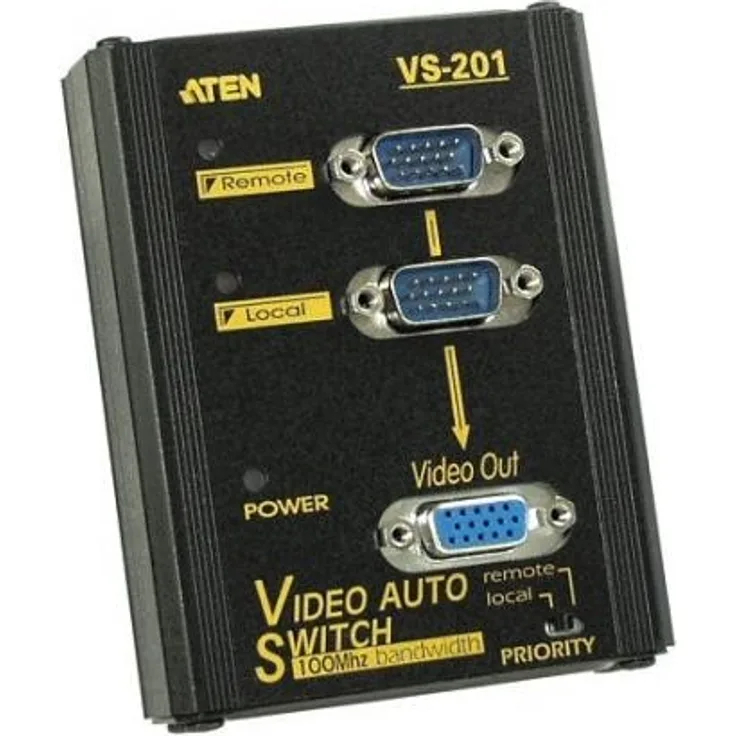 Monitorumschalter ATEN VS-201, 2x PC an 1x Monitor