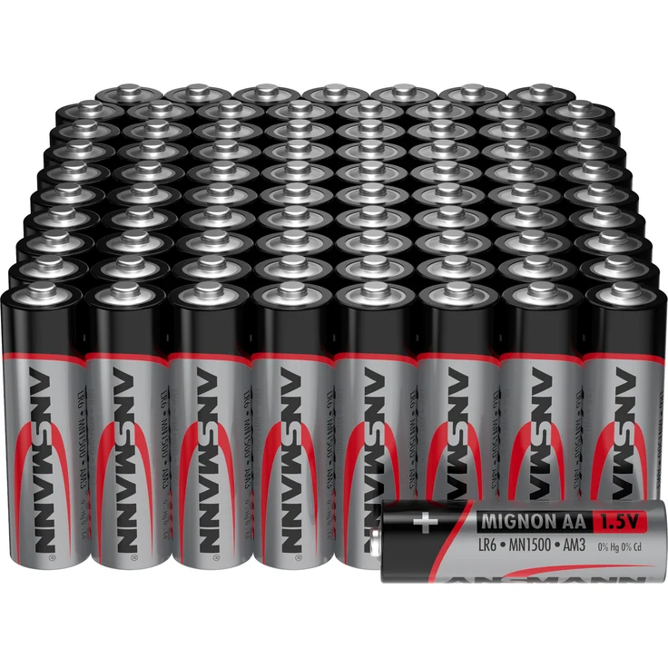 ANSMANN Batterien AA 80 Stück, Alkaline Mignon Batterie, für Lichterkette uvm. – Bild 1