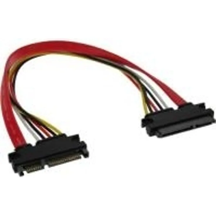 InLine SATA+Strom Verlängerung intern, SATA 6Gb/s + Strom, Stecker/Buchse, 0,3m (29652A)