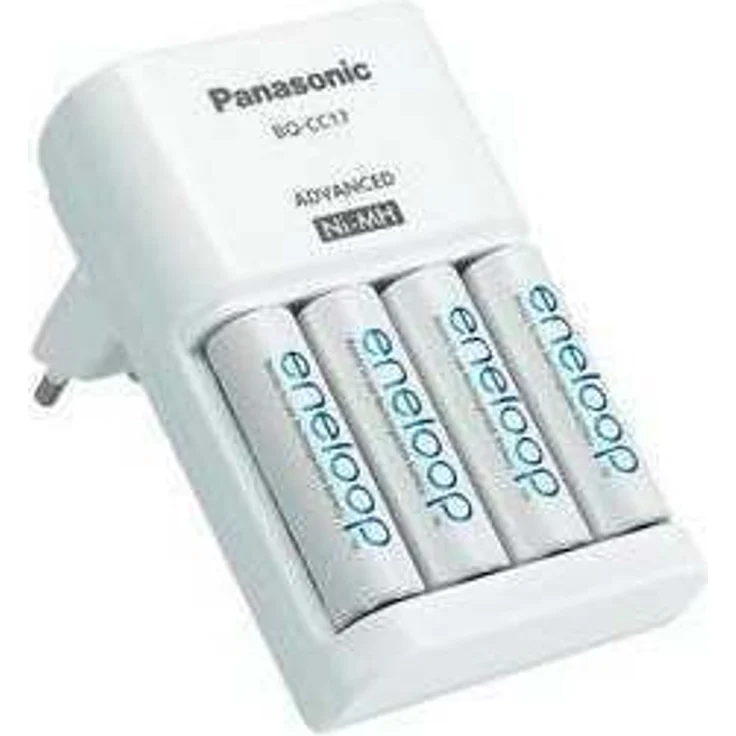 Panasonic eneloop, intelligentes Premium-Ladegerät, für 1-4 Ni-MH Akkus AA-AAA, mit LED-Anzeige und Einzelschachtüberwachung, inklusive 4x eneloop Mignon, min. 1900 mAh, 2100 Ladezyklen – Bild 1