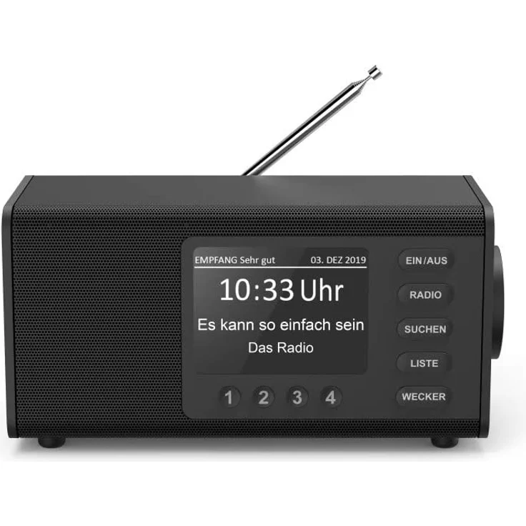 Hama DR1000DE Digitalradio mit Wecker, TFT-Display, schwarz – Bild 1