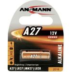 ANSMANN Alkaline Batterie A27 (12V) MN27, V27A für Garagentoröffner, Alarmanlage, Miniradio, Funkauslöser für Kamera, Messgeräte, Klingel usw..