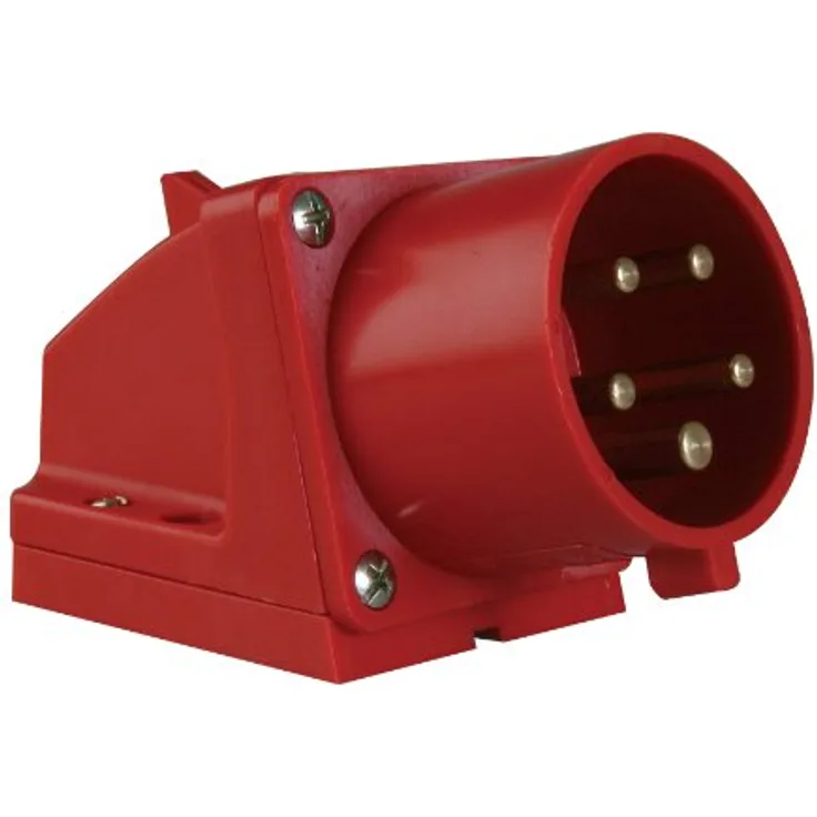 P E-Wandgerätstecker 16A, 5 polig, Aufputzmontage, IP 44