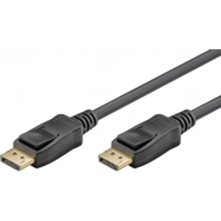 Wentronic goobay - DisplayPort-Kabel - DisplayPort (M) bis DisplayPort (M) - DisplayPort 1,4 - 1,0m - rund - Schwarz (76791)