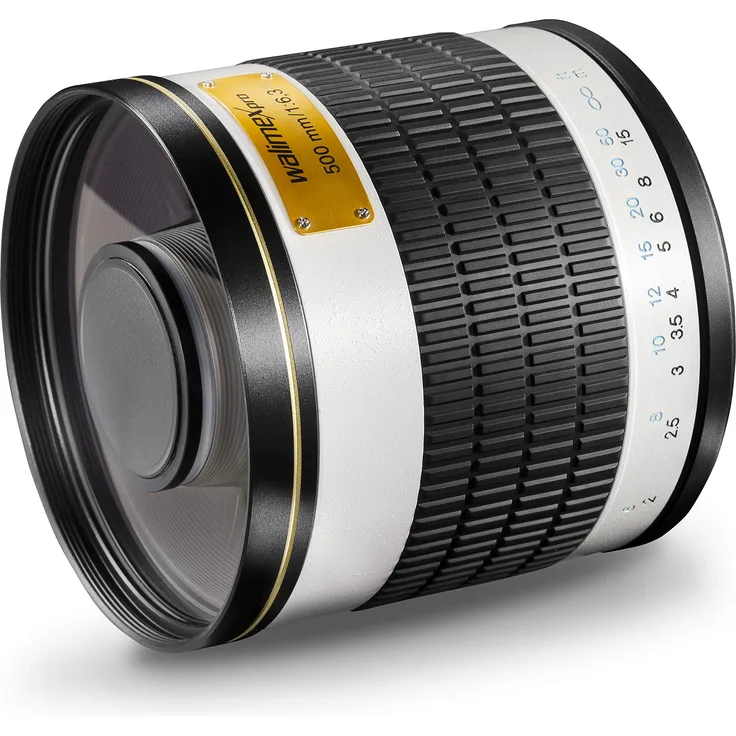 Walimex pro 500mm 1:6,3 DSLR Spiegel-Teleobjektiv für Canon RF Objektivbajonett weiß (für Vollformat Sensor gerechnet, Filterdurchmesser 34mm, inkl. Schutzdeckel) 4056929229318