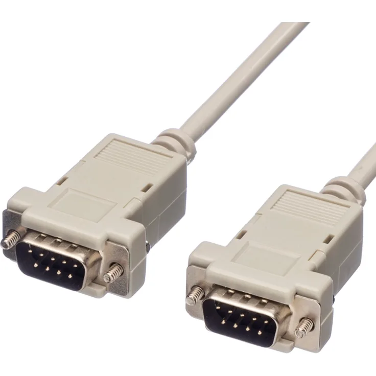 Value 11996018 RS232-Kabel 9 Polig Stecker auf Stecker, 1,8m grau