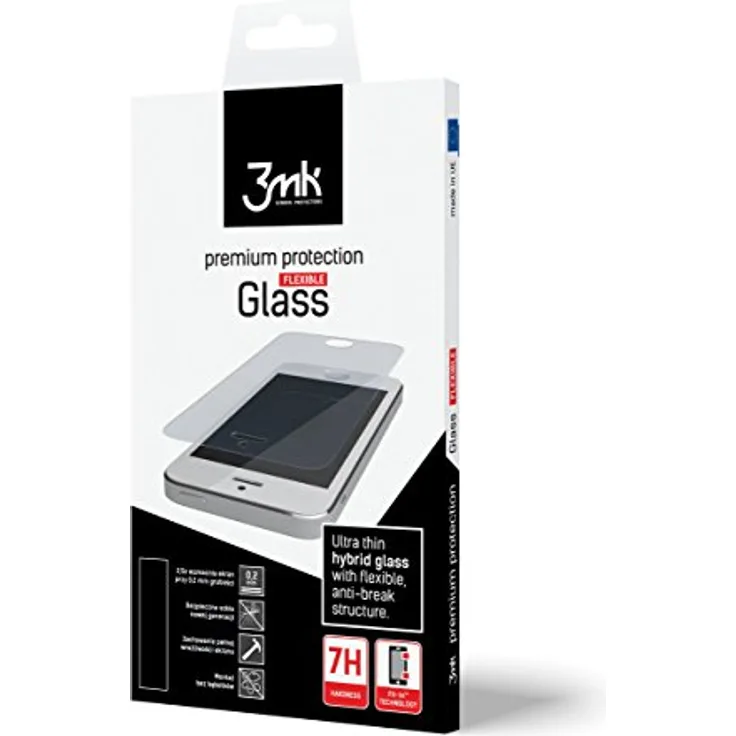 3mk FlexibleGlass für Samsung Galaxy S7 Displayschutzfolie , Nur 0,2 mm Dicke, Bruchfestes Hybridglas der neuen Generation