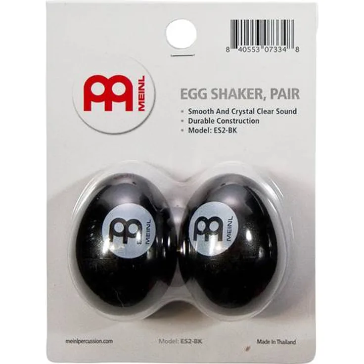 Meinl Percussion ES2-BK Egg Shaker (Paar), schwarz