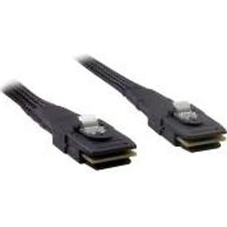 Inter-Tech - Internes SAS-Kabel - Serial ATA 150/300/600 - 36 PIN 4iMini MultiLane - 36 PIN 4iMini MultiLane - 50cm - verriegelt - Schwarz (88885238)