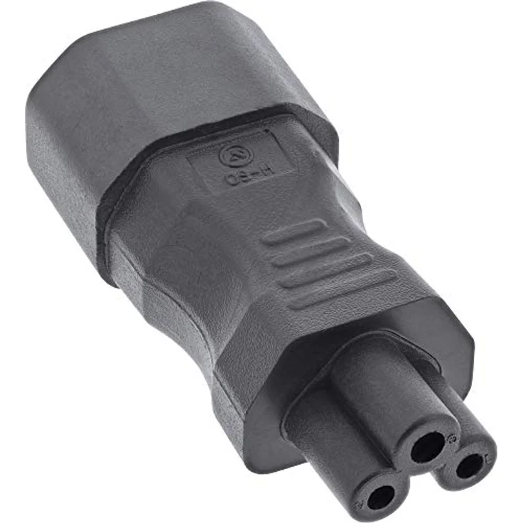 InLine Netzadapter IEC 60320 C14 - C5, 3pol. Kaltgeräte-Notebook – Bild 1