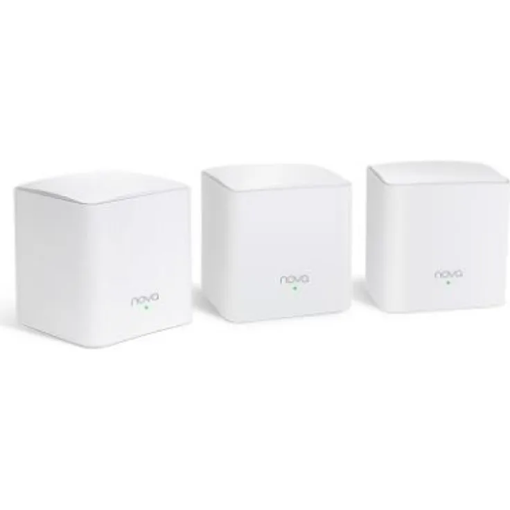 Tenda Nova MW5G (3er Pack) echtes Dual-Band Mesh WLAN (bis zu 300m², 6x Gigabit Ports, AC1200, Gigabit WAN, QoS, MU-MIMO, Beamforming) Ersetzt Router, Powerline & Repeater 3-er Pack weiß