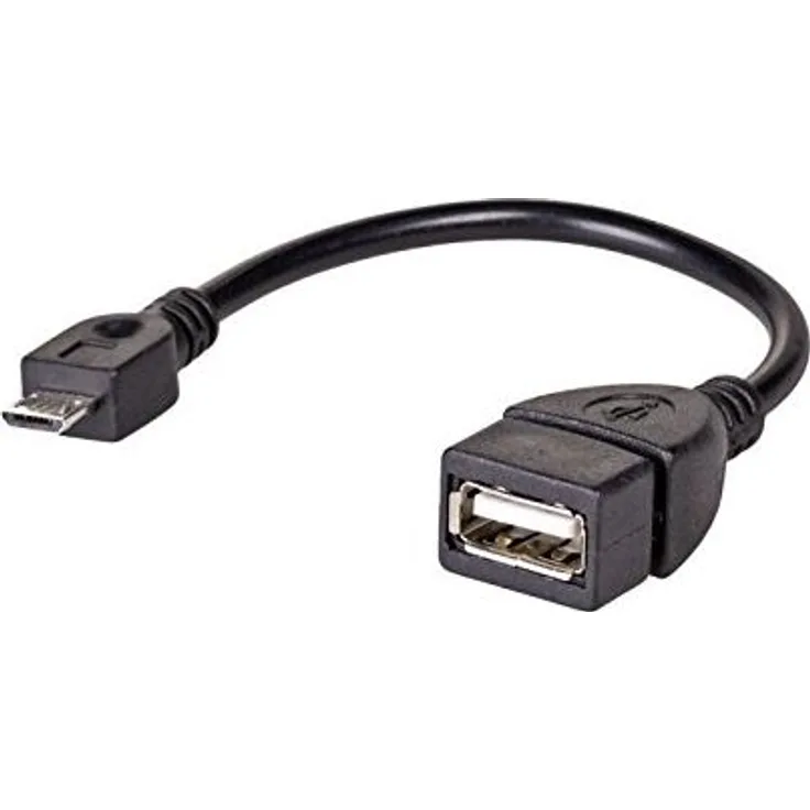 AKYGA AK-AD-09 USB-OTG Adapter-Kabel Micro Stecker USB-Buchse Typ A, 15cm schwarz