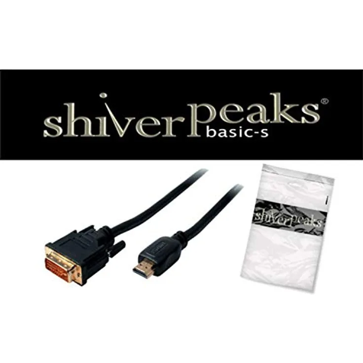 shiverpeaks BASIC-S HDMI - DVI-D 24+1 Kabel,Länge: 2,0 m 19 Pol HDMI Stecker - 24+1 Pol DVI-D Stecker, vergoldete (BS77482)