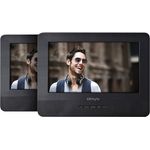 Odys Seal 7 Pro tragbarer DVD-Player (mit zusätzlichem drehbarem Bildschirm, (17,8 cm (7 Zoll) Digitales Panel, USB) Autopaket, Fernbedienung, schwarz