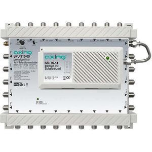 Bild für Axing SPU 910-09 SAT-Multischalter 10 Teilnehmer DiSEqC erweiterbar aktiv Quad-tauglich energiesparend (9 x 10)
