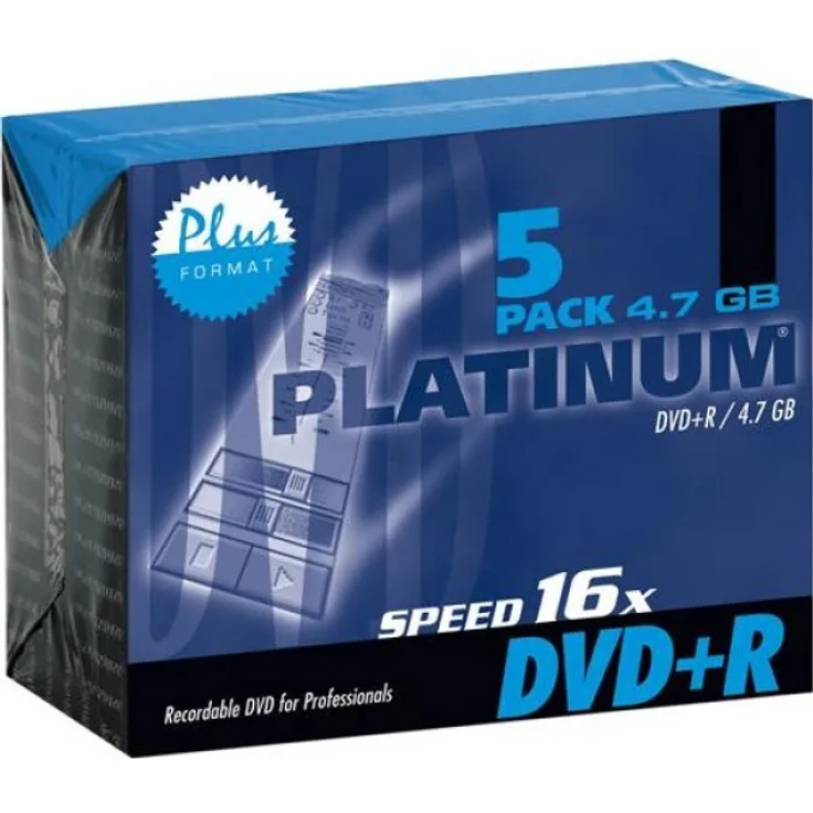 Platinum DVD+R 4.7GB 16x, 5er Jewelcase (100015)