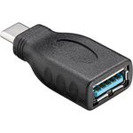 Goobay 45395 2 in 1 SuperSpeed Adapter USB-C auf USB 3.0 (Typ A), OTG USB Typ C Adapters, verwandelt den USB-C-Anschluss in einen USB-3.0-Anschluss, schwarz
