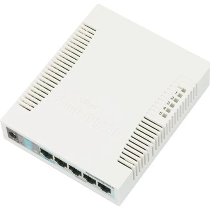 MikroTik RB260GS - Switch - verwaltet - 1 x 10-100-1000 (PoE) + 4 x 10-100-1000 + 1 x SFP - Desktop