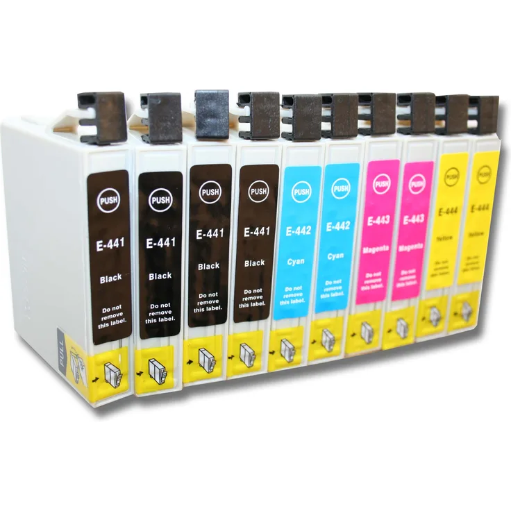 vhbw 10x Tintenpatrone Set passend für Epson Stylus C64, C66, C84, C86, CX3600, CX3650, CX6400, CX6500, CX6600, CX6650.