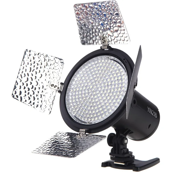 YONGNUO YN216 3200K-5500K LED Videoleuchte Kamera Aufnahme mit 4 Farbplatten für Canon Nikon DSLR-Kamera