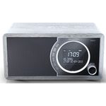 SHARP DR-450 (GR) DAB, DAB+ Digitalradio, Bluetooth, FM Radio, Alarm--Schlaf und Snooze-Funktion, Holzoptik, Grau