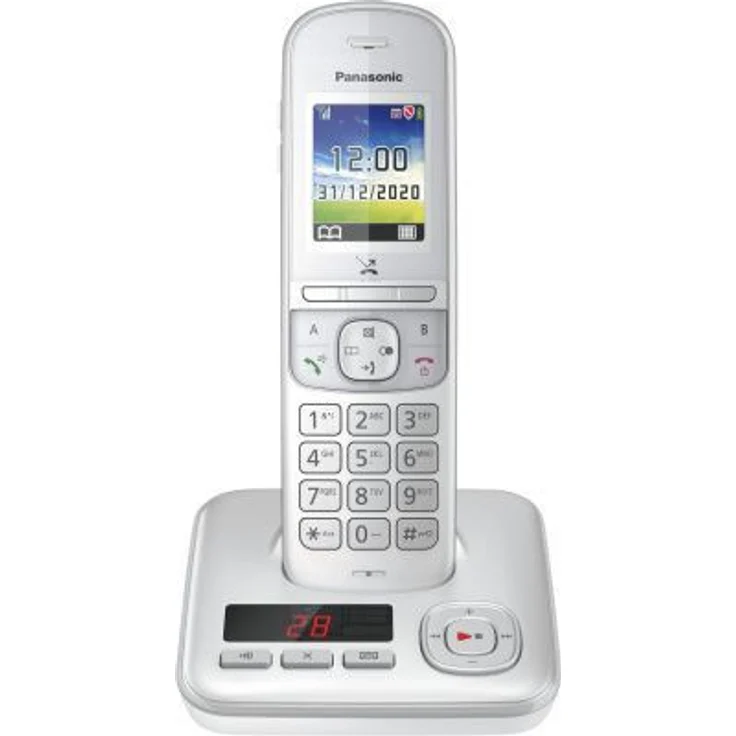 Panasonic Schnurlostelefon KX-TGH720GG mit Anrufbeantworter, Farbdisplay und Babyphone – Bild 1
